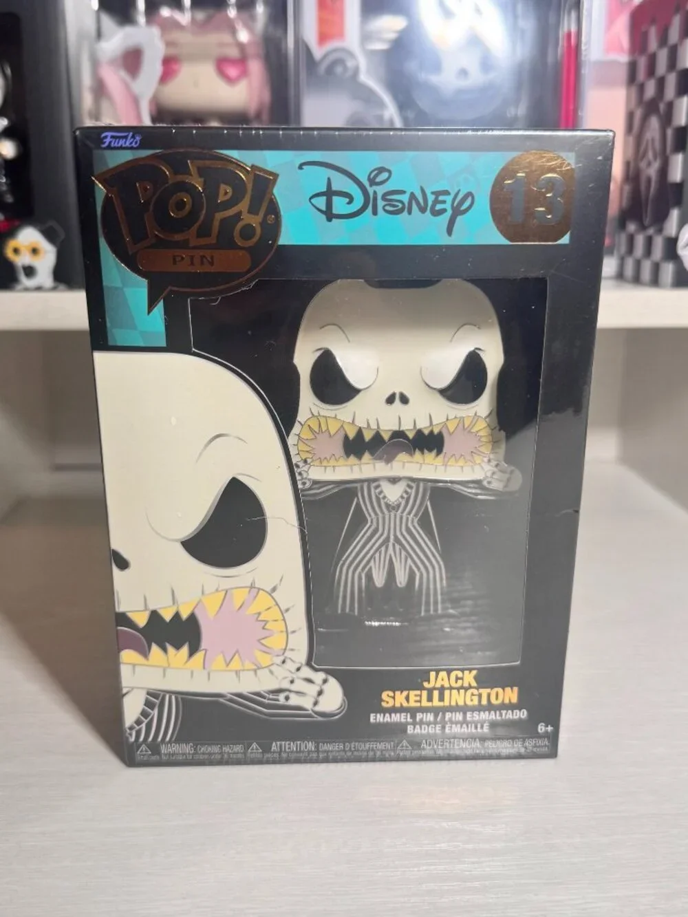 Jack Skellington 13 Funko Pin  - Nightmare Before Christmas Glows in Dark Sealed
